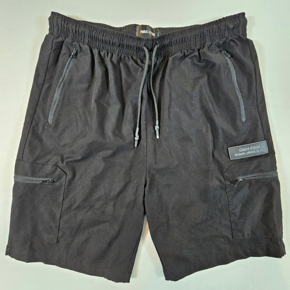 Public Record Cargo Shorts Mens Large Black‎ Daniele Limited Edition Patch
